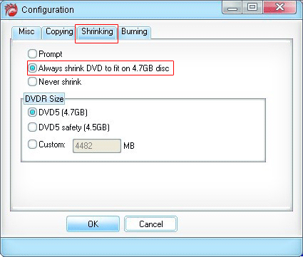 How to shrink/compress a dvd9 to dvd5